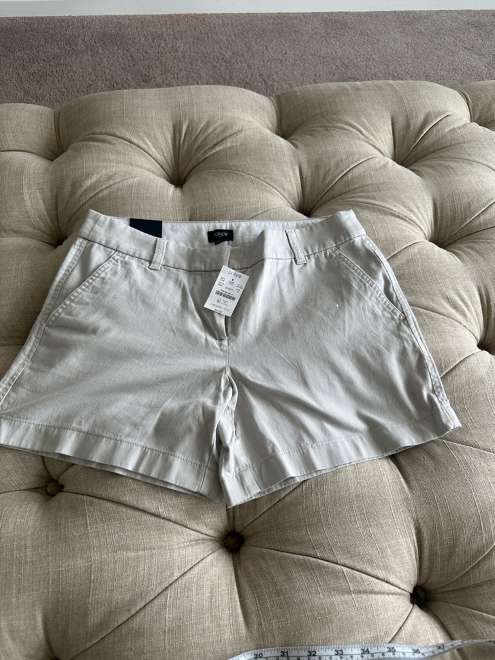 J. Crew Light Gray Cotton Chino Bermuda Shorts